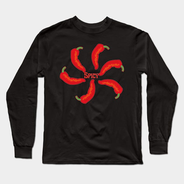 Got Spicy Sauce Long Sleeve T-Shirt by Natural01Art